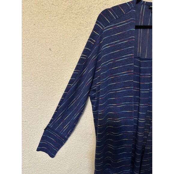 Torrid Women’s Dolman Open Front Blue Striped Cardigan‎ Sweater,Size 0/12 - Picture 5 of 11